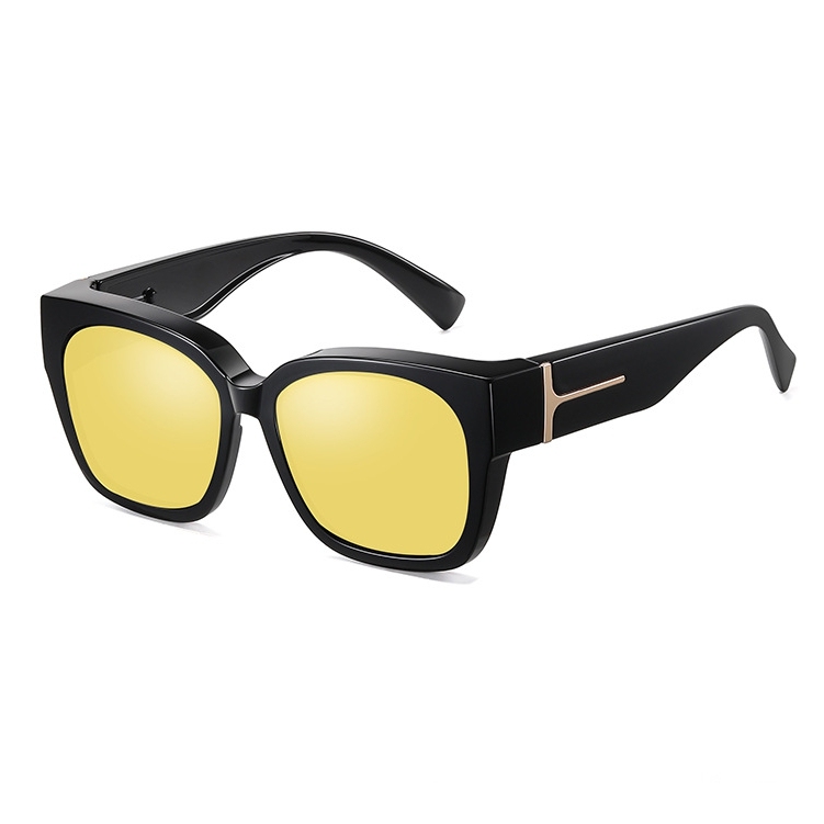 Custom Unisex TR90 Square Polarized Fitover Sunglasses to Wear Over Prescription Eyeglasses for Driving Shades that Cover Glasses Wholesale Online