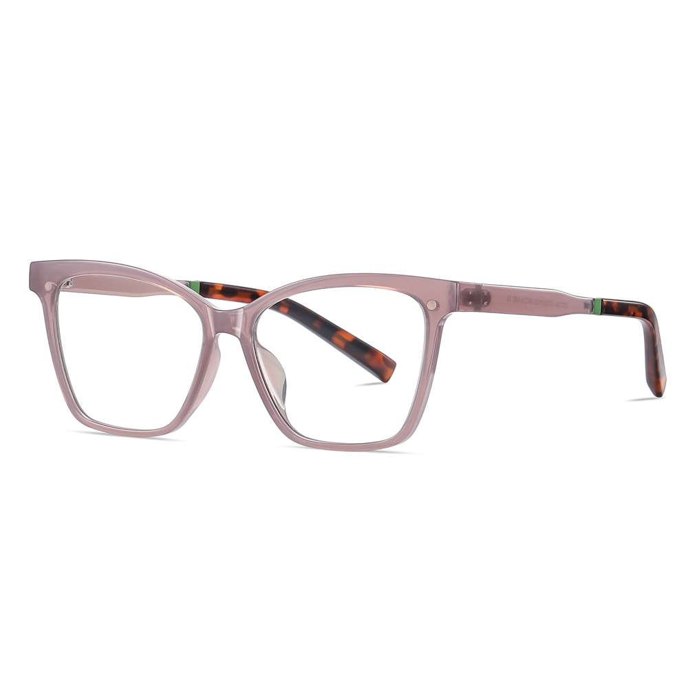 Custom Ladies TR90 Square Cat Eye Optical Frames With Clip-On Polarized Sunglasses Magnetic Snap-On Set for Prescription Glasses Wholesale Online