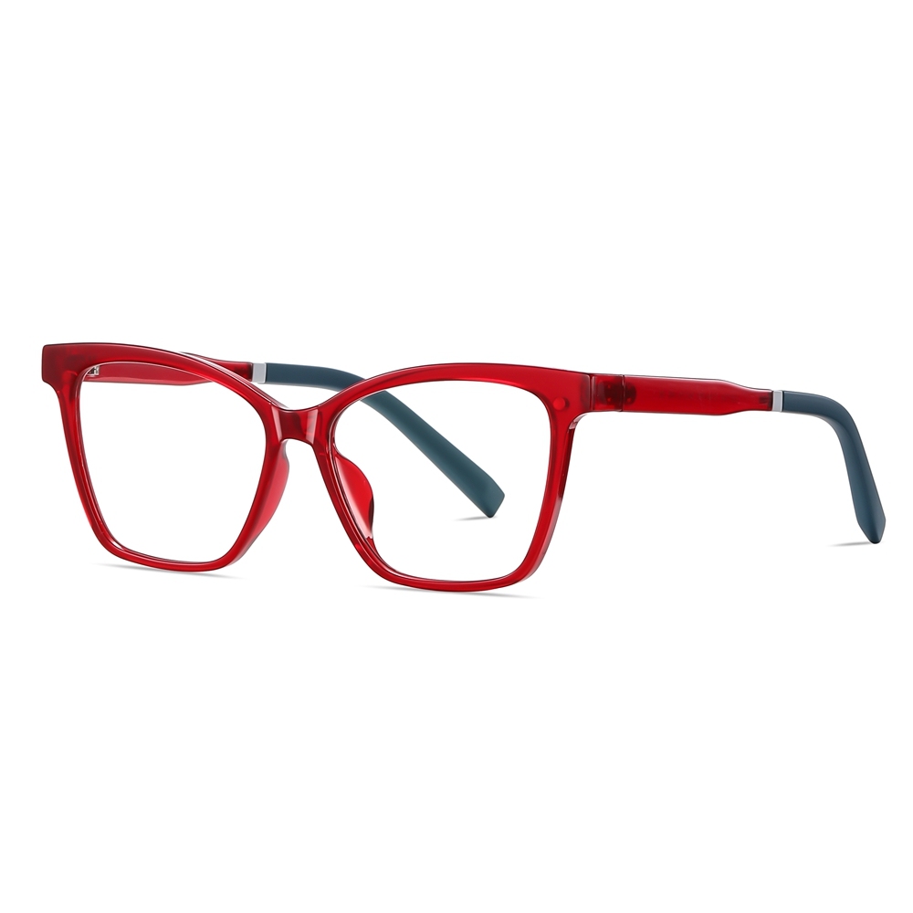 Custom Ladies TR90 Square Cat Eye Optical Frames With Clip-On Polarized Sunglasses Magnetic Snap-On Set for Prescription Glasses Wholesale Online