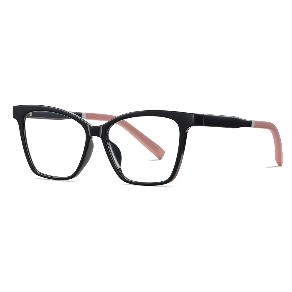 Custom Ladies TR90 Square Cat Eye Optical Frames With Clip-On Polarized Sunglasses Magnetic Snap-On Set for Prescription Glasses Wholesale Online
