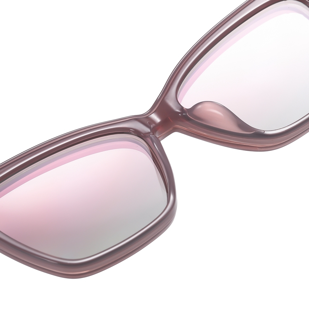 Custom Ladies TR90 Square Cat Eye Optical Frames With Clip-On Polarized Sunglasses Magnetic Snap-On Set for Prescription Glasses Wholesale Online