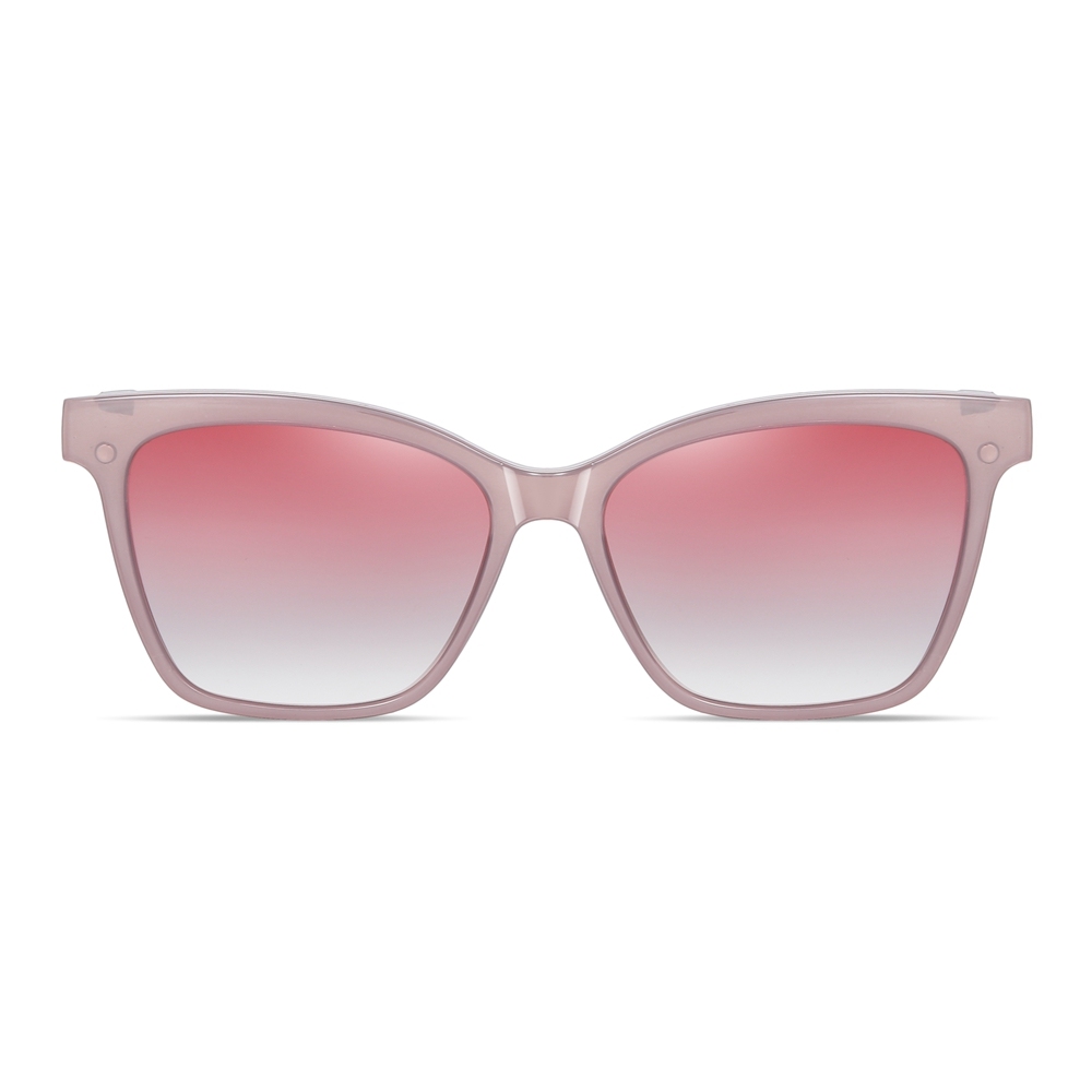 Custom Ladies TR90 Square Cat Eye Optical Frames With Clip-On Polarized Sunglasses Magnetic Snap-On Set for Prescription Glasses Wholesale Online