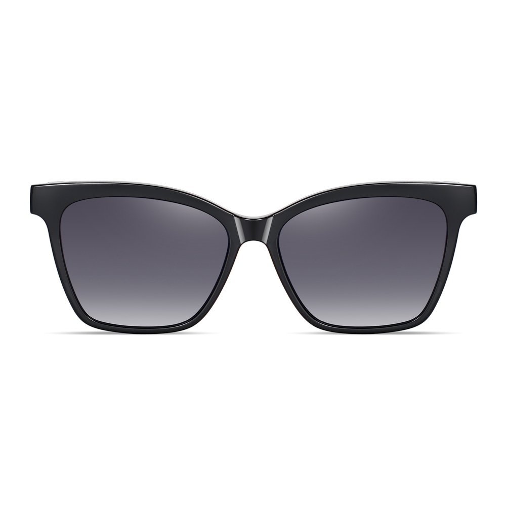 Custom Ladies TR90 Square Cat Eye Optical Frames With Clip-On Polarized Sunglasses Magnetic Snap-On Set for Prescription Glasses Wholesale Online