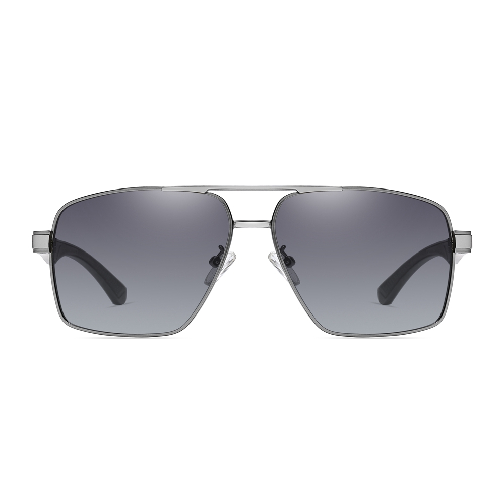 Custom Men's Oversized Square Sunglasses for Everyday Use Durable Metal Frame with Aluminum Temples Polarized Driving Glasses Wholesale Online