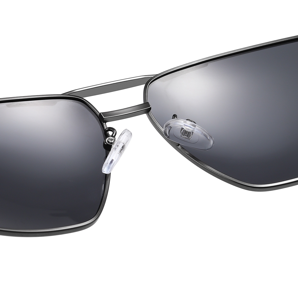 Custom Men's Oversized Square Sunglasses for Everyday Use Durable Metal Frame with Aluminum Temples Polarized Driving Glasses Wholesale Online