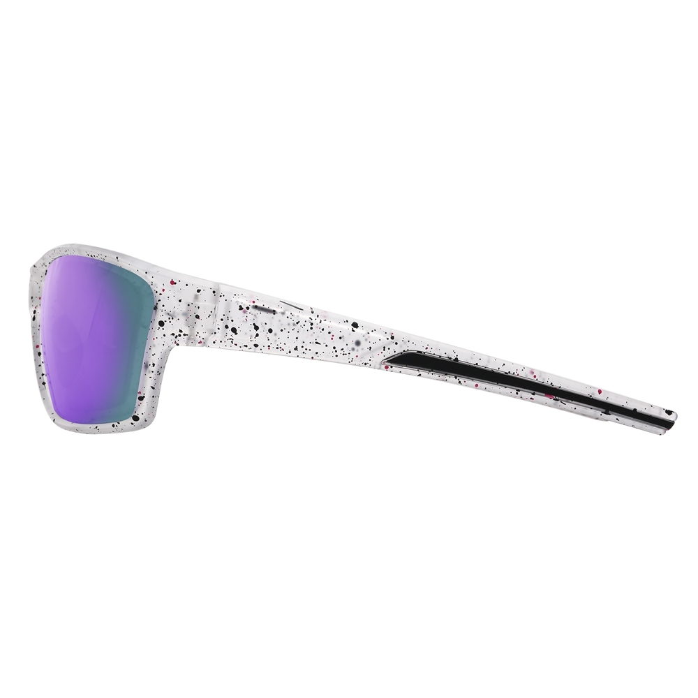 Custom Unisex Rectangular Wrap-around Sunglasses with Rubber Nose Pads Multi Color Sport Glasses for Fishing Polarized Shades Wholesale Online