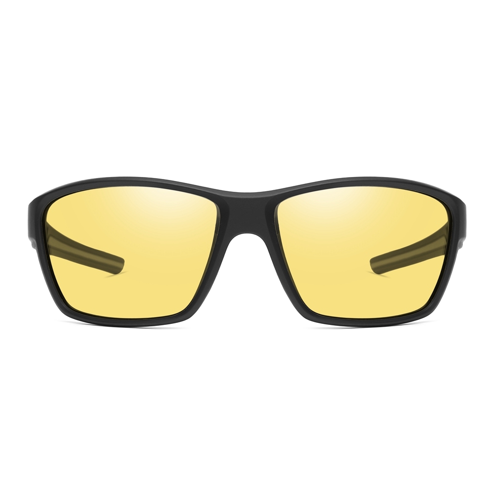 Custom Unisex Rectangular Wrap-around Sunglasses with Rubber Nose Pads Multi Color Sport Glasses for Fishing Polarized Shades Wholesale Online