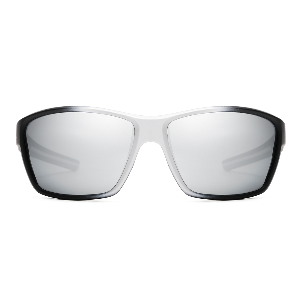 Custom Unisex Rectangular Wrap-around Sunglasses with Rubber Nose Pads Multi Color Sport Glasses for Fishing Polarized Shades Wholesale Online
