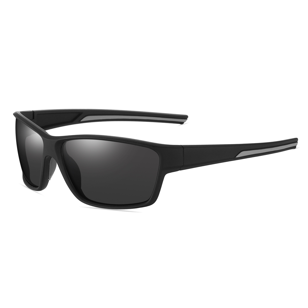 Custom Unisex Rectangular Wrap-around Sunglasses with Rubber Nose Pads Multi Color Sport Glasses for Fishing Polarized Shades Wholesale Online