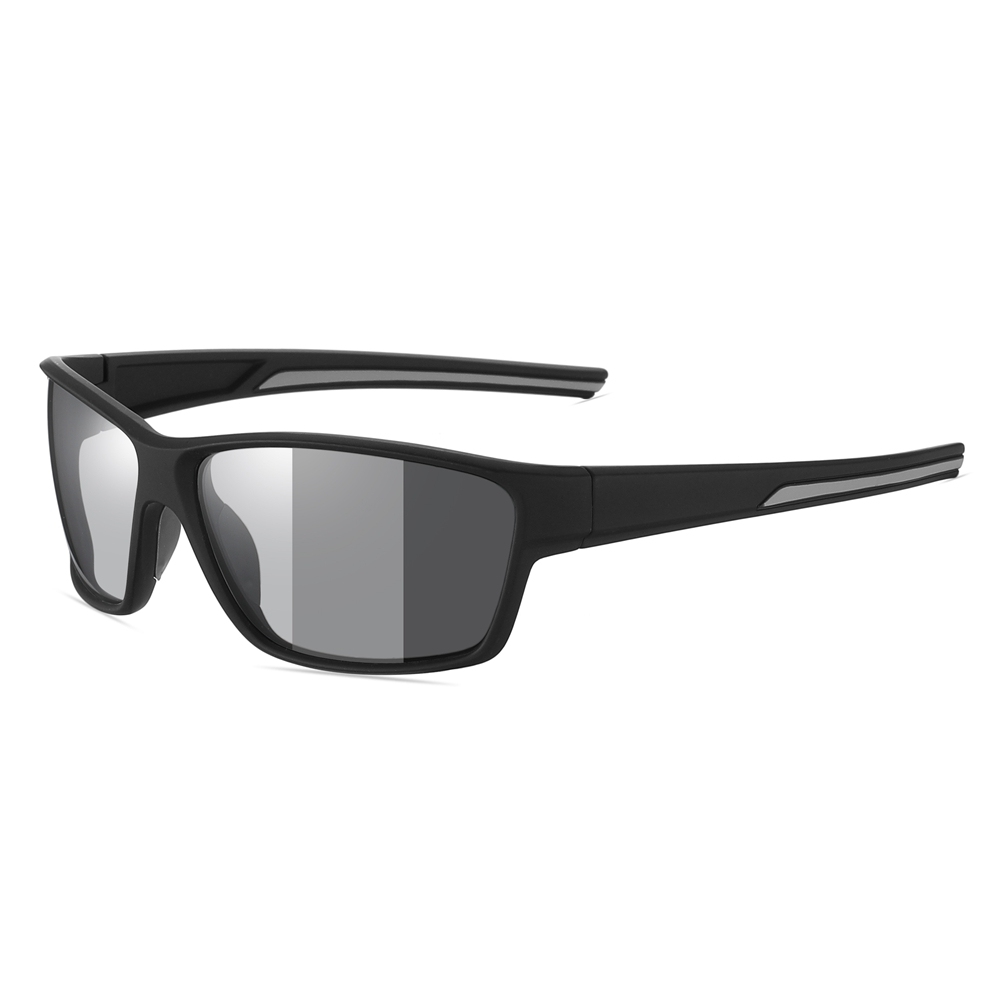 Custom Unisex Rectangular Wrap-around Sunglasses with Rubber Nose Pads Multi Color Sport Glasses for Fishing Polarized Shades Wholesale Online
