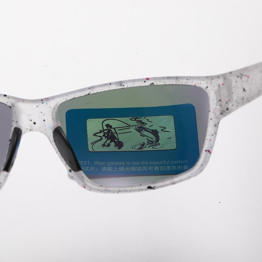 Custom Unisex Rectangular Wrap-around Sunglasses with Rubber Nose Pads Multi Color Sport Glasses for Fishing Polarized Shades Wholesale Online