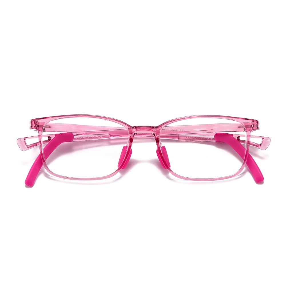 Custom Children's TR90 Rectangular Optical Frames with Ear Grips Blue Light Blocking Glasses for Kids Prescription Eyeglasses Wholesale Online