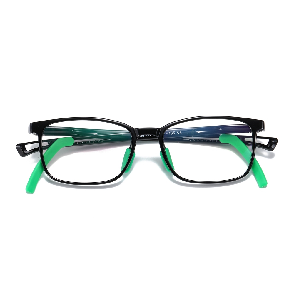 Custom Children's TR90 Rectangular Optical Frames with Ear Grips Blue Light Blocking Glasses for Kids Prescription Eyeglasses Wholesale Online