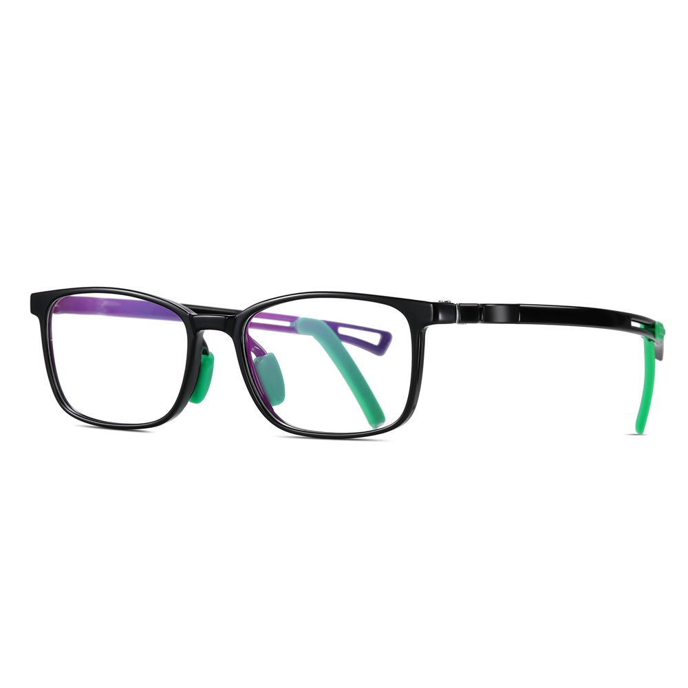 Custom Children's TR90 Rectangular Optical Frames with Ear Grips Blue Light Blocking Glasses for Kids Prescription Eyeglasses Wholesale Online