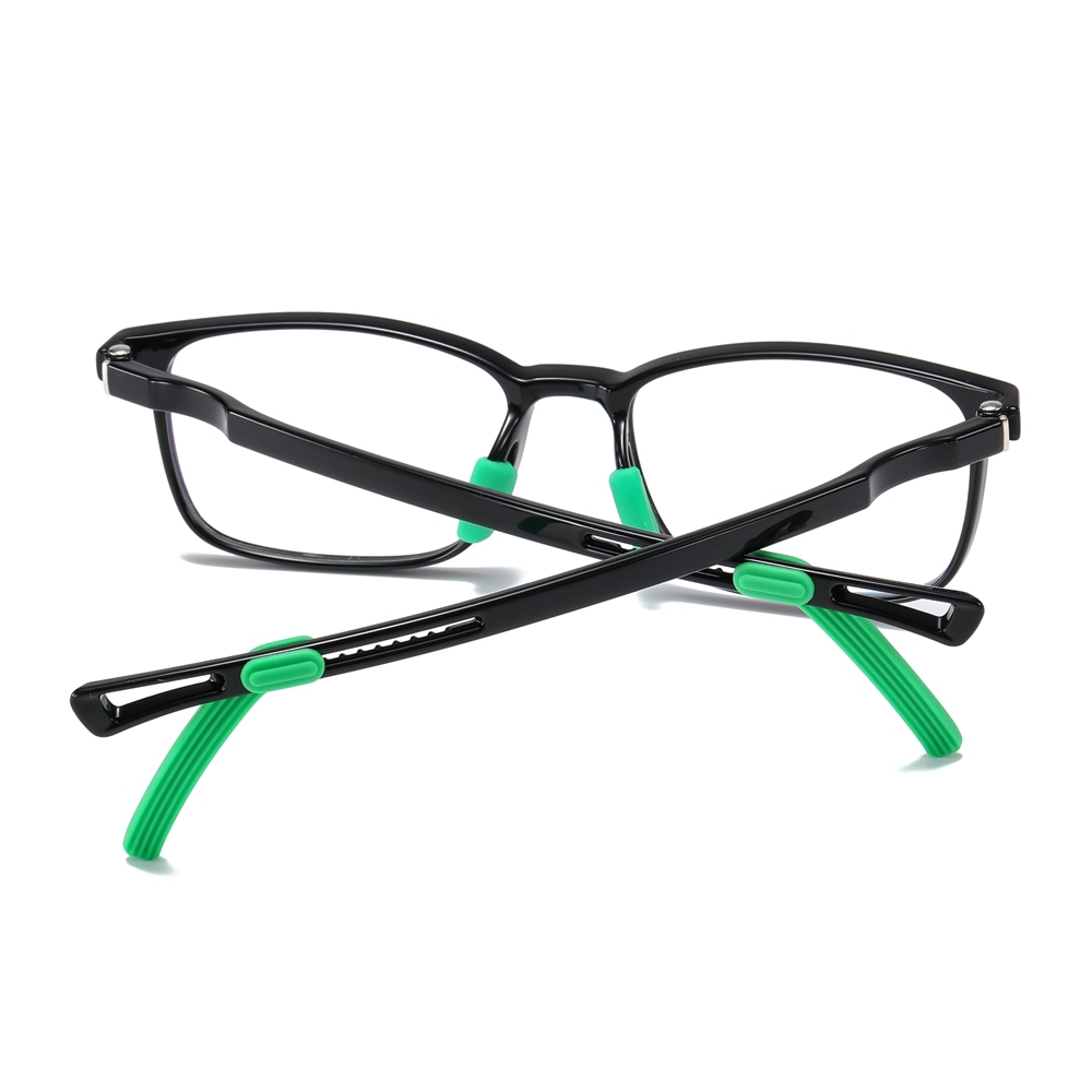 Custom Children's TR90 Rectangular Optical Frames with Ear Grips Blue Light Blocking Glasses for Kids Prescription Eyeglasses Wholesale Online