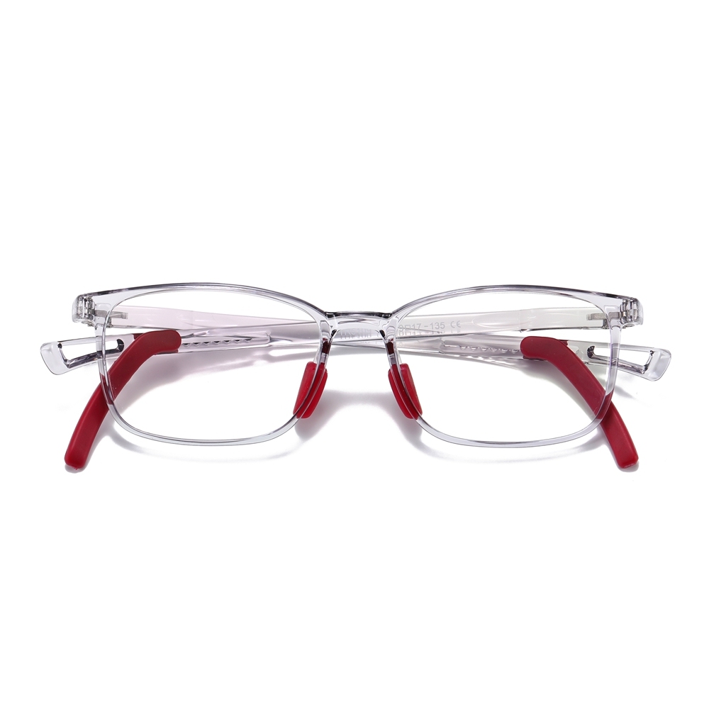 Custom Children's TR90 Rectangular Optical Frames with Ear Grips Blue Light Blocking Glasses for Kids Prescription Eyeglasses Wholesale Online