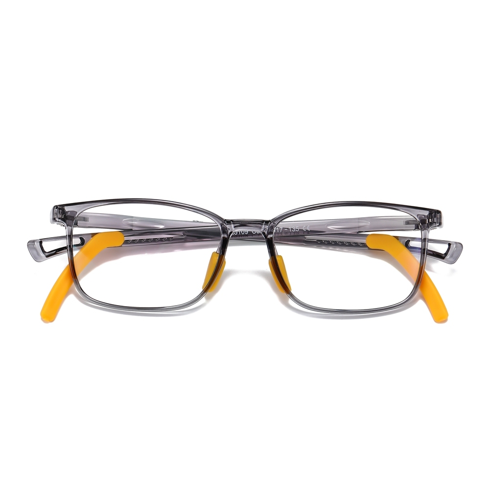 Custom Children's TR90 Rectangular Optical Frames with Ear Grips Blue Light Blocking Glasses for Kids Prescription Eyeglasses Wholesale Online