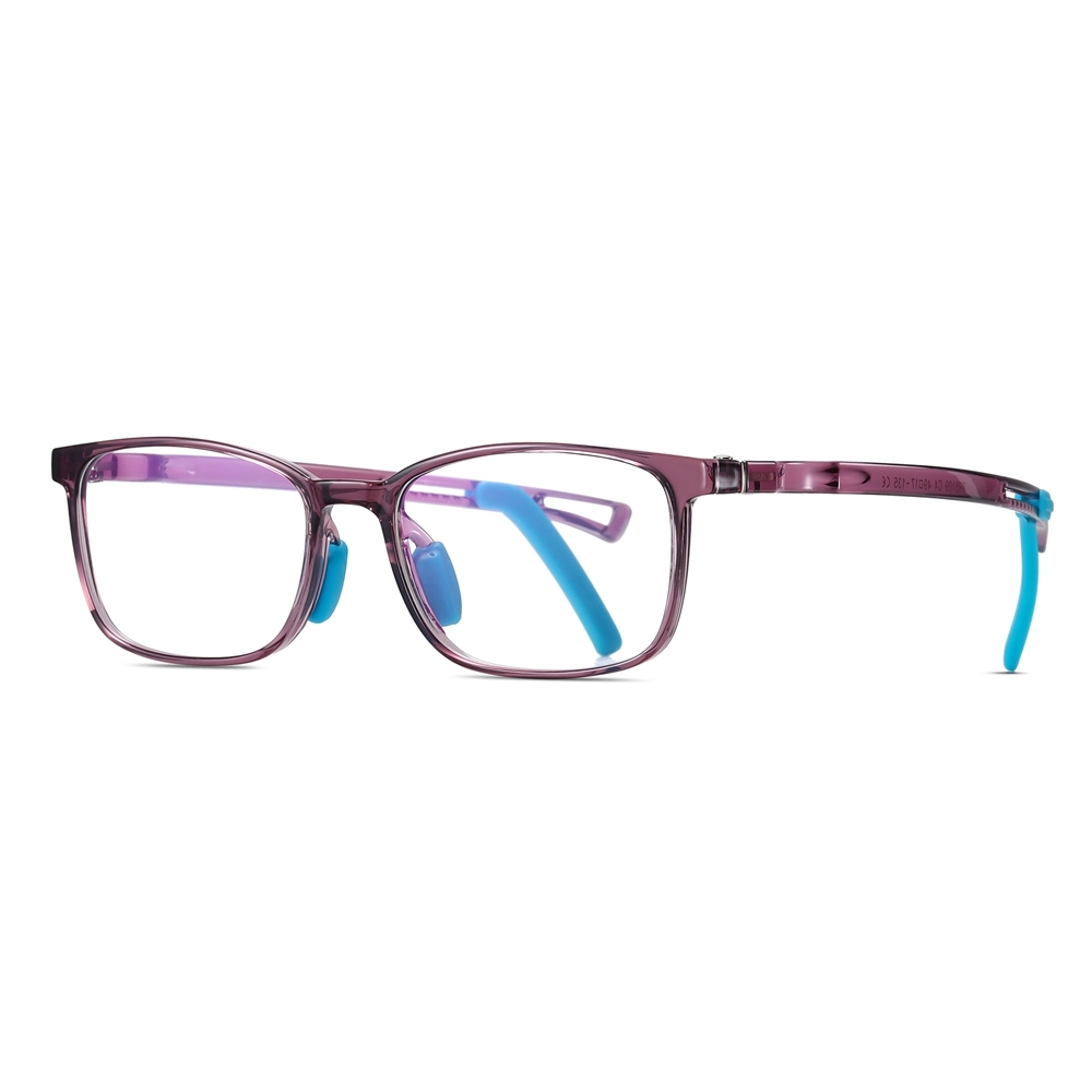 Custom Children's TR90 Rectangular Optical Frames with Ear Grips Blue Light Blocking Glasses for Kids Prescription Eyeglasses Wholesale Online
