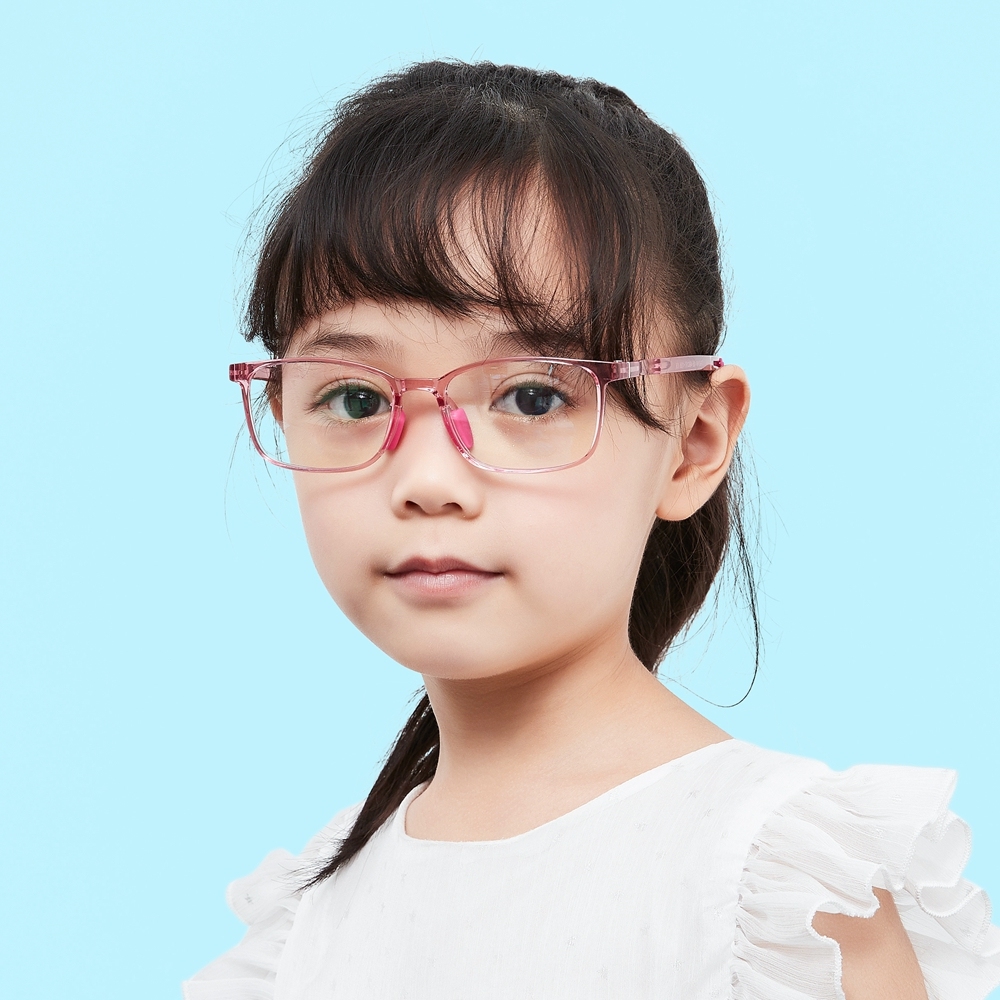 Custom Children's TR90 Rectangular Optical Frames with Ear Grips Blue Light Blocking Glasses for Kids Prescription Eyeglasses Wholesale Online