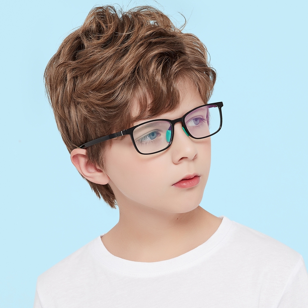 Custom Children's TR90 Rectangular Optical Frames with Ear Grips Blue Light Blocking Glasses for Kids Prescription Eyeglasses Wholesale Online