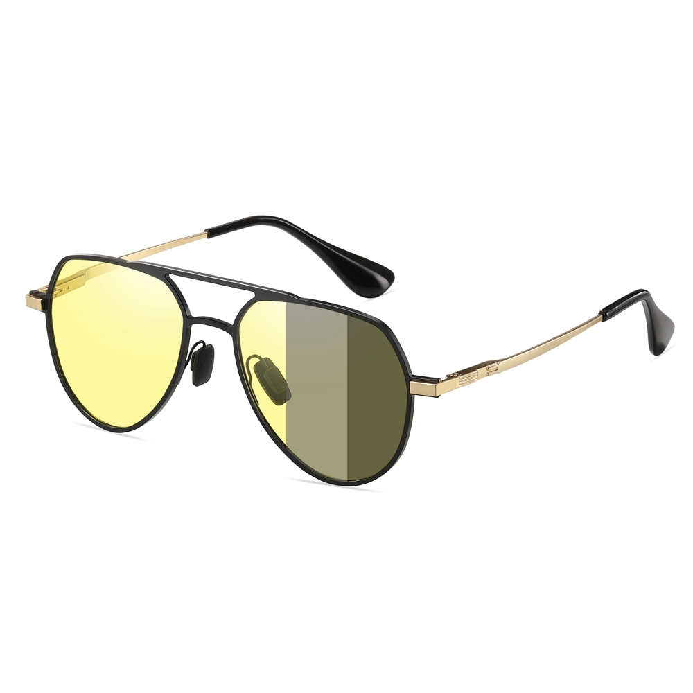 Readystock Men's Modern Pilot Sunglasses with Spring Hinges Oversized Aviator Shades for Women Sleek Metal Polarized Driving Glasses Wholesale Online