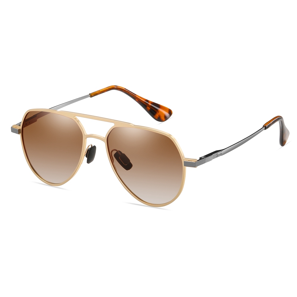 Readystock Men's Modern Pilot Sunglasses with Spring Hinges Oversized Aviator Shades for Women Sleek Metal Polarized Driving Glasses Wholesale Online