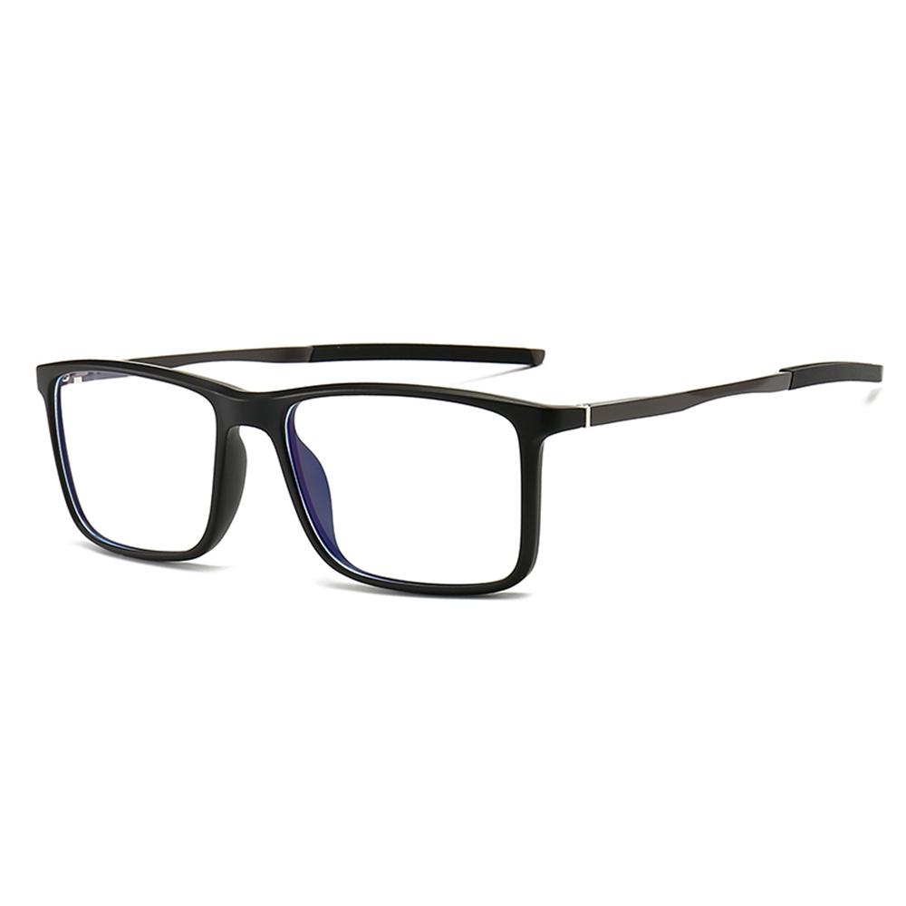 Custom TR90 Square Opitcal Frames with Straight Aluminum Temples Sports Eyeglasses for Men's Athletic Prescription Glasses Wholesale Online
