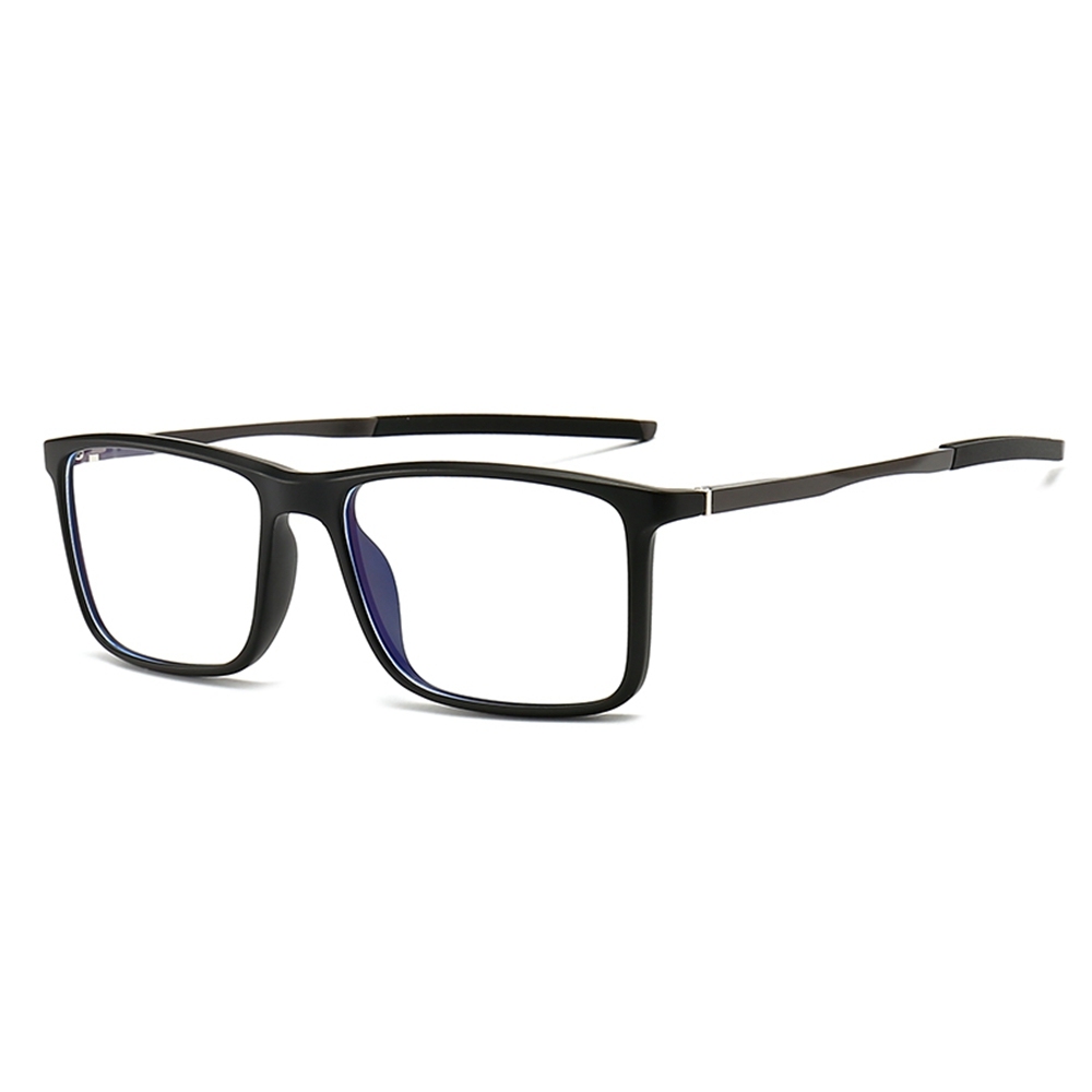 Custom TR90 Square Opitcal Frames with Straight Aluminum Temples Sports Eyeglasses for Men's Athletic Prescription Glasses Wholesale Online