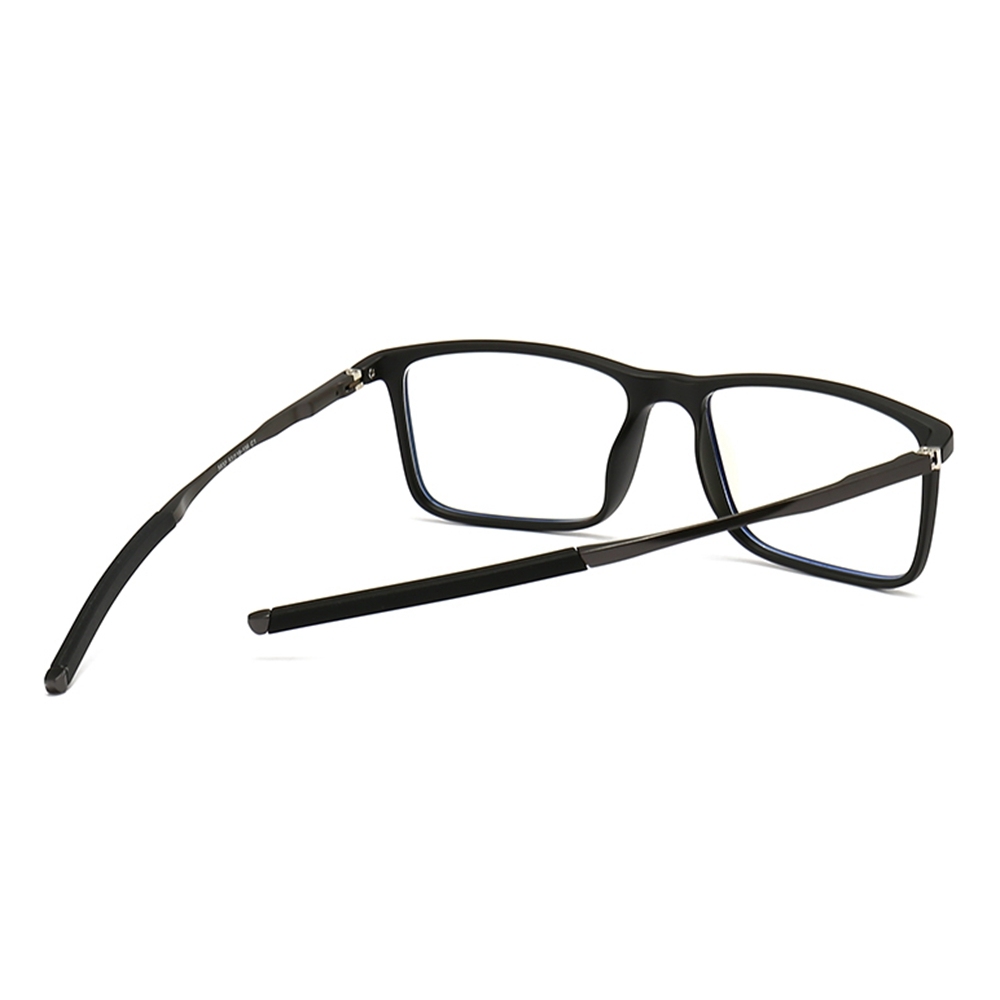 Custom TR90 Square Opitcal Frames with Straight Aluminum Temples Sports Eyeglasses for Men's Athletic Prescription Glasses Wholesale Online