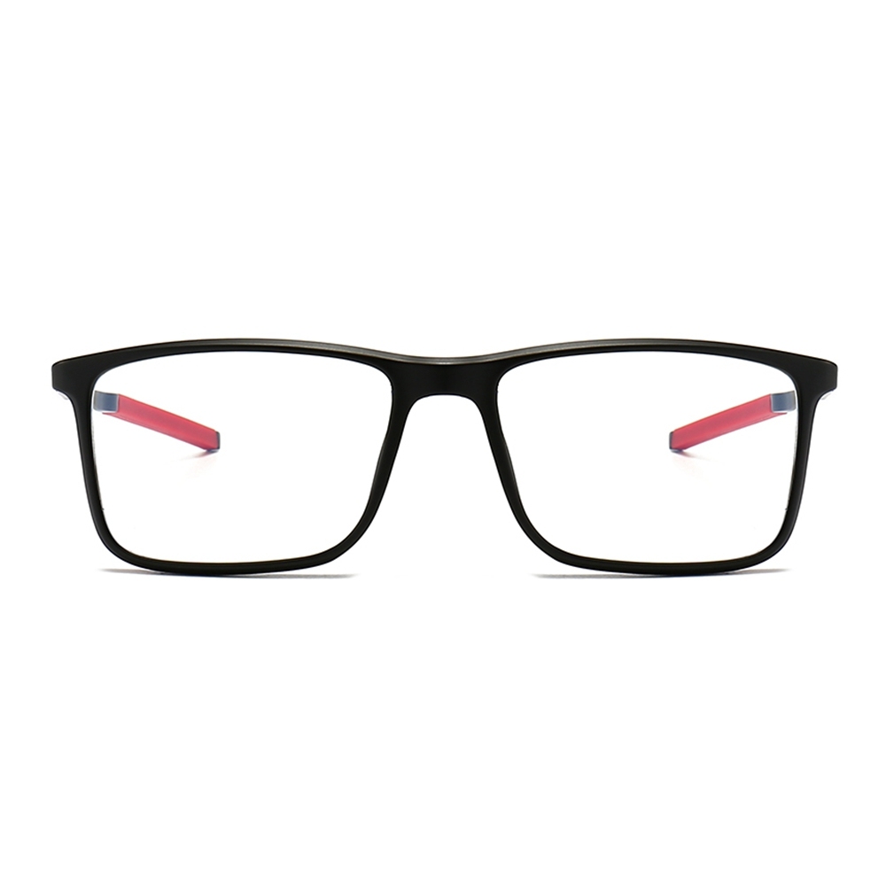 Custom TR90 Square Opitcal Frames with Straight Aluminum Temples Sports Eyeglasses for Men's Athletic Prescription Glasses Wholesale Online