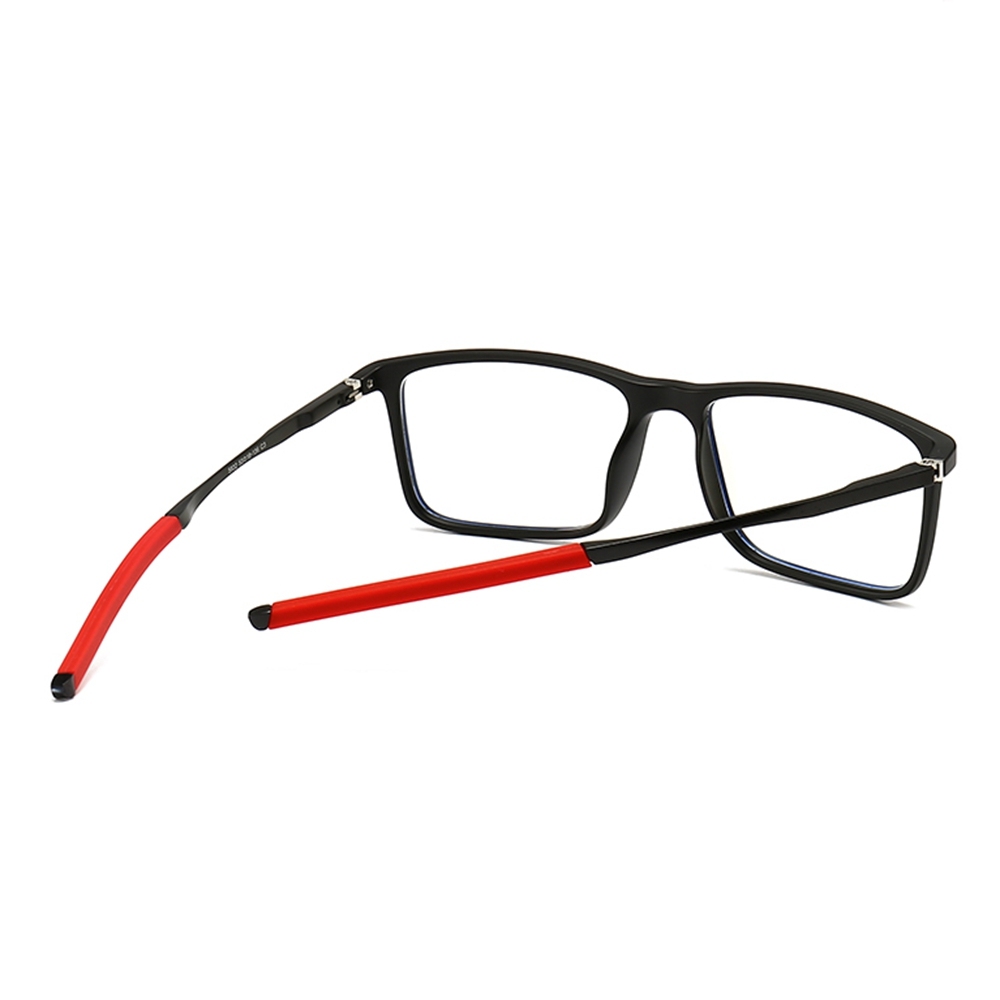 Custom TR90 Square Opitcal Frames with Straight Aluminum Temples Sports Eyeglasses for Men's Athletic Prescription Glasses Wholesale Online