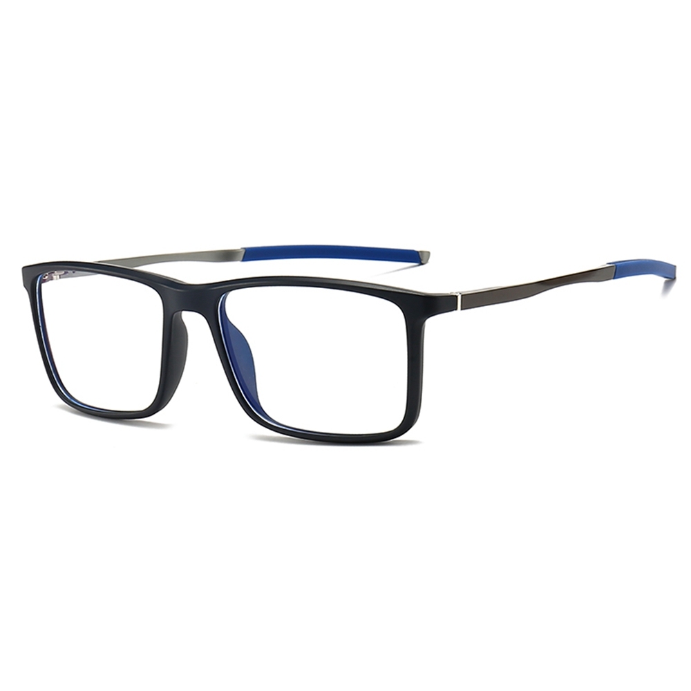 Custom TR90 Square Opitcal Frames with Straight Aluminum Temples Sports Eyeglasses for Men's Athletic Prescription Glasses Wholesale Online