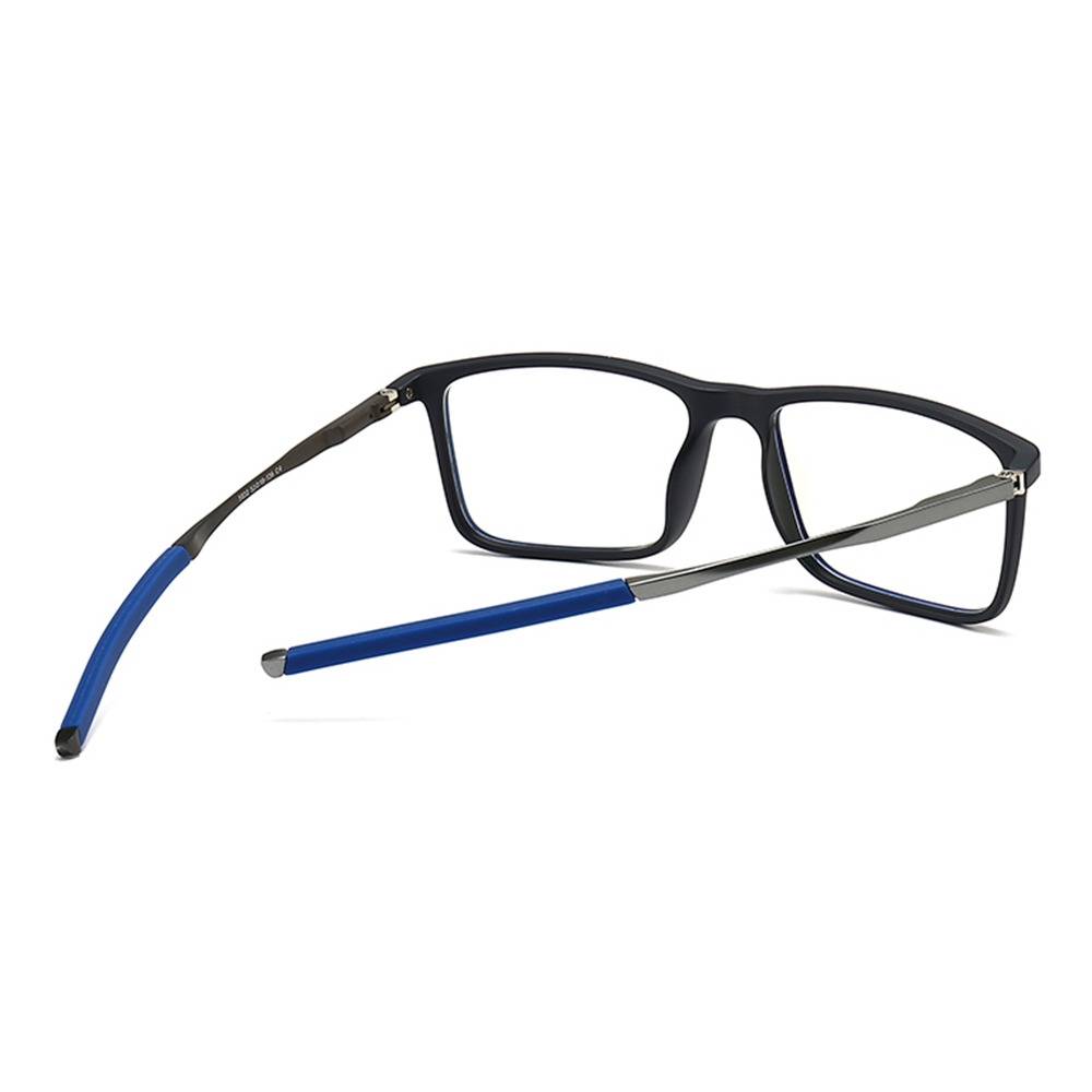 Custom TR90 Square Opitcal Frames with Straight Aluminum Temples Sports Eyeglasses for Men's Athletic Prescription Glasses Wholesale Online
