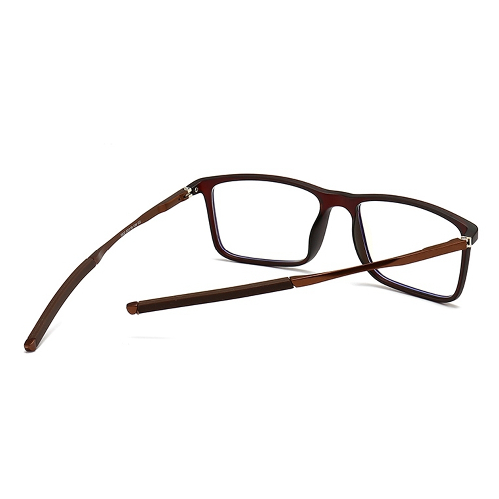 Custom TR90 Square Opitcal Frames with Straight Aluminum Temples Sports Eyeglasses for Men's Athletic Prescription Glasses Wholesale Online