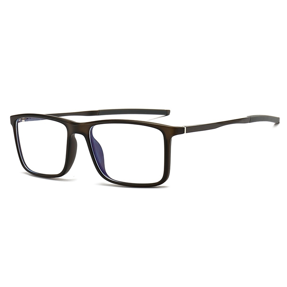 Custom TR90 Square Opitcal Frames with Straight Aluminum Temples Sports Eyeglasses for Men's Athletic Prescription Glasses Wholesale Online