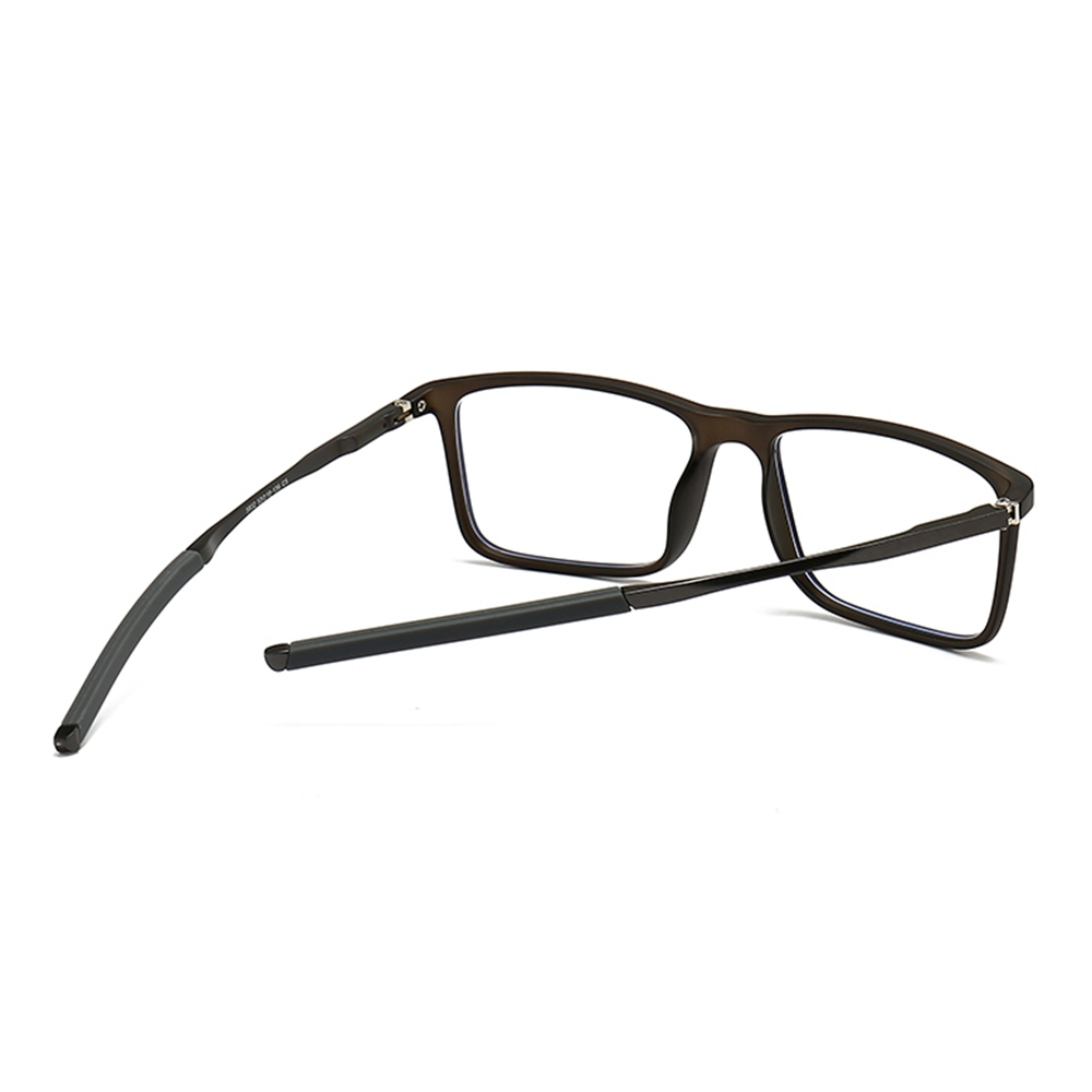 Custom TR90 Square Opitcal Frames with Straight Aluminum Temples Sports Eyeglasses for Men's Athletic Prescription Glasses Wholesale Online