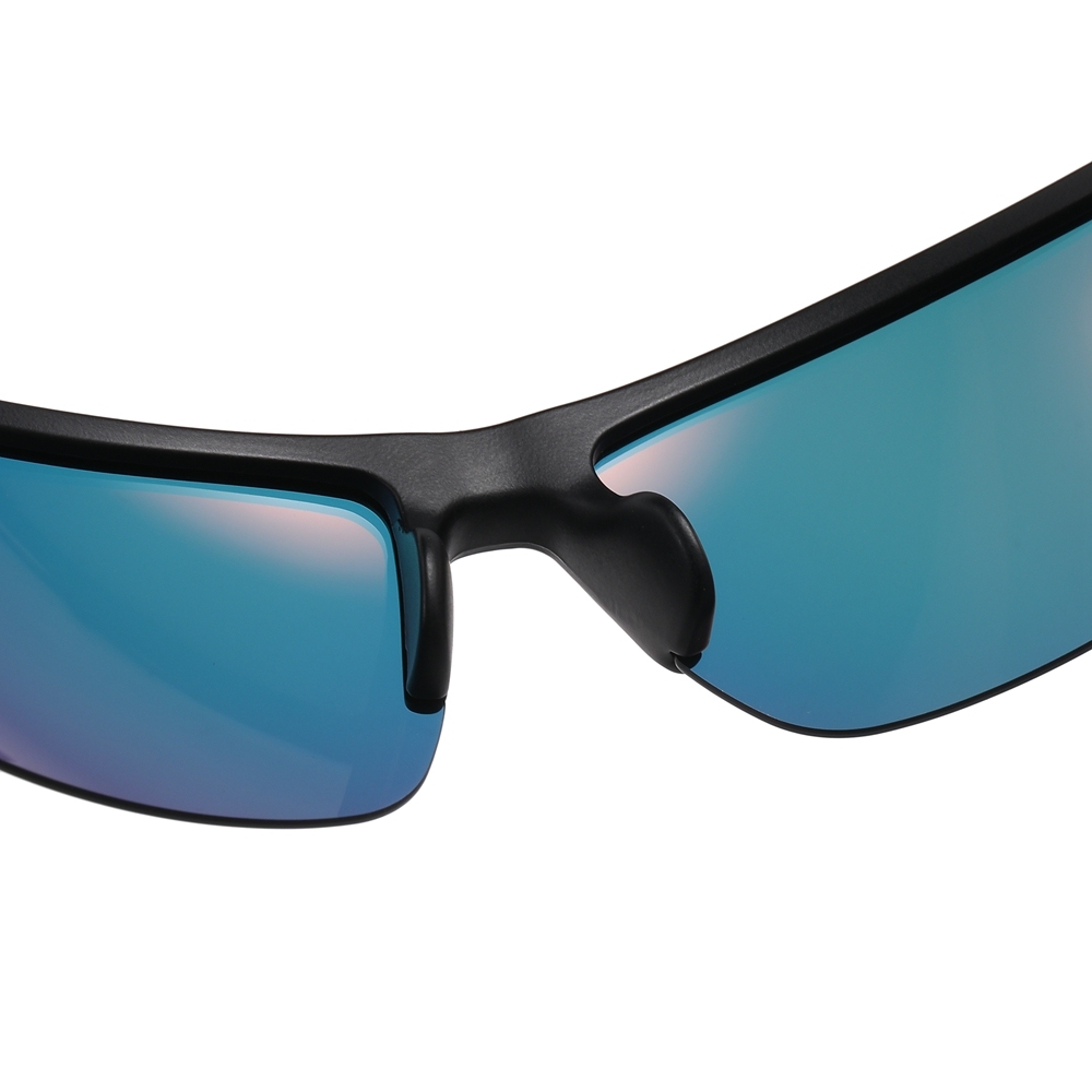 Custom Men's Plastic Semi Rimless Wrap Around Running Sunglasses for Women Curved Rectangle Mirror Polarized Sports Glasses Wholesale Online