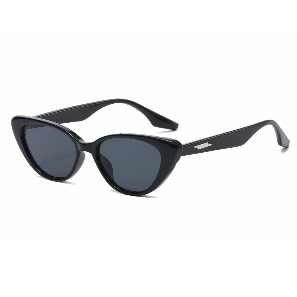 Ready Made Women's Plastic Fashion Cateye Sunglasses with Metal Accent Piece Vintage and Modern Styles Designer Cat Eye Shades Wholesale Online
