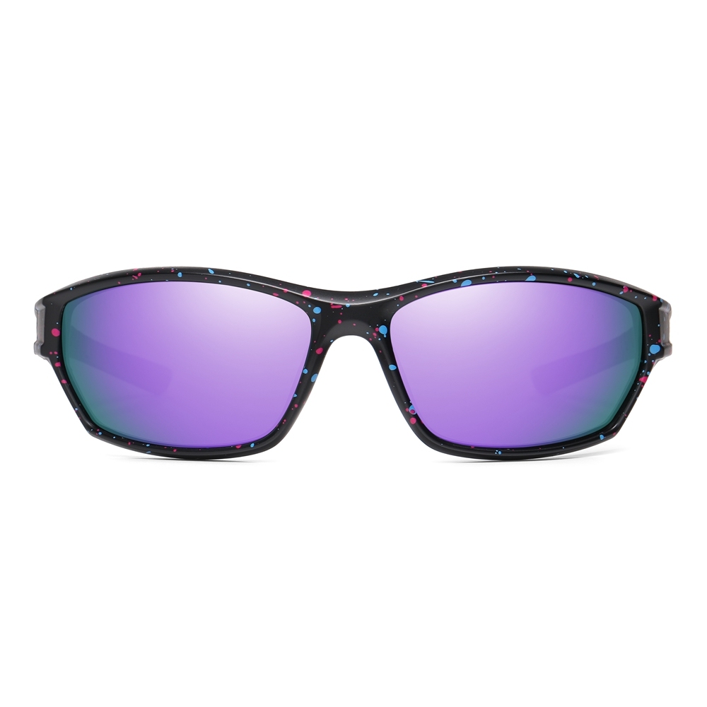 Custom Women's Dual-color Small Sports Sunglasses Polarized Fishing Shades for Men Polycarbonate Wrap Around Hiking Glasses Wholesale Online