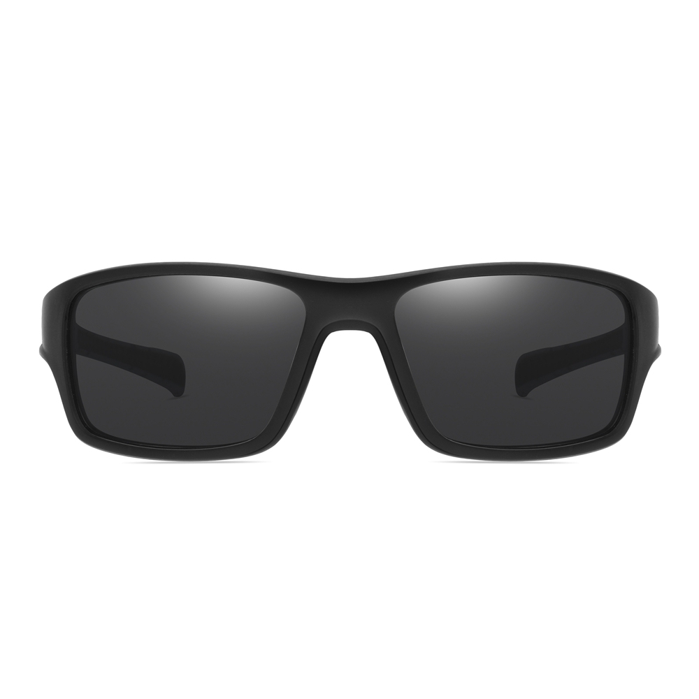 Custom Men's Plastic Rectangle Wrap Sunglasses with Adjustable Nose Piece & Straight Arms Polarized Sports Shades for Jogging Glasses Wholesale Online