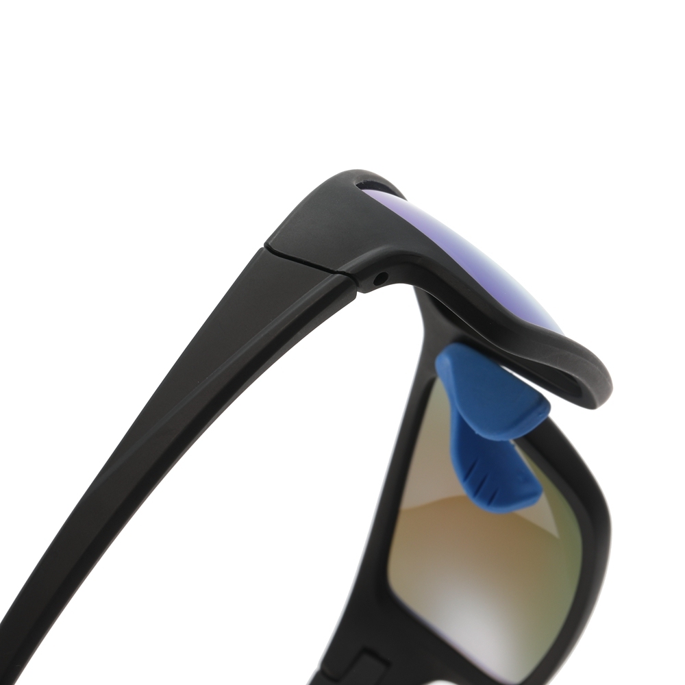 Custom Men's Plastic Rectangle Wrap Sunglasses with Adjustable Nose Piece & Straight Arms Polarized Sports Shades for Jogging Glasses Wholesale Online