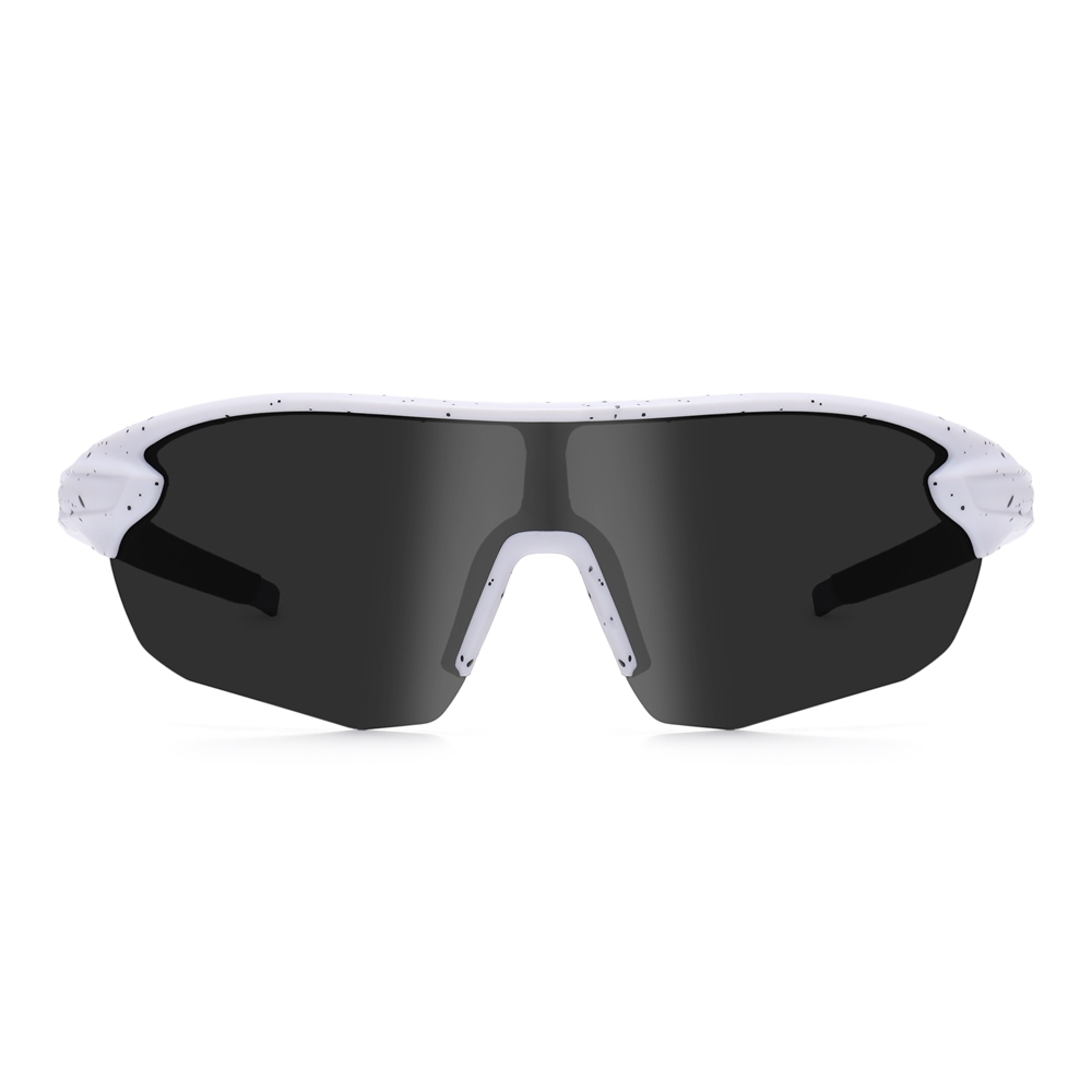 Wholesale Unisex One Piece Wrap Around Sports Sunglasses for Bikers with Adjustable Nose Pads Semi-rimless Shield Polarized Cycling Glasses Online