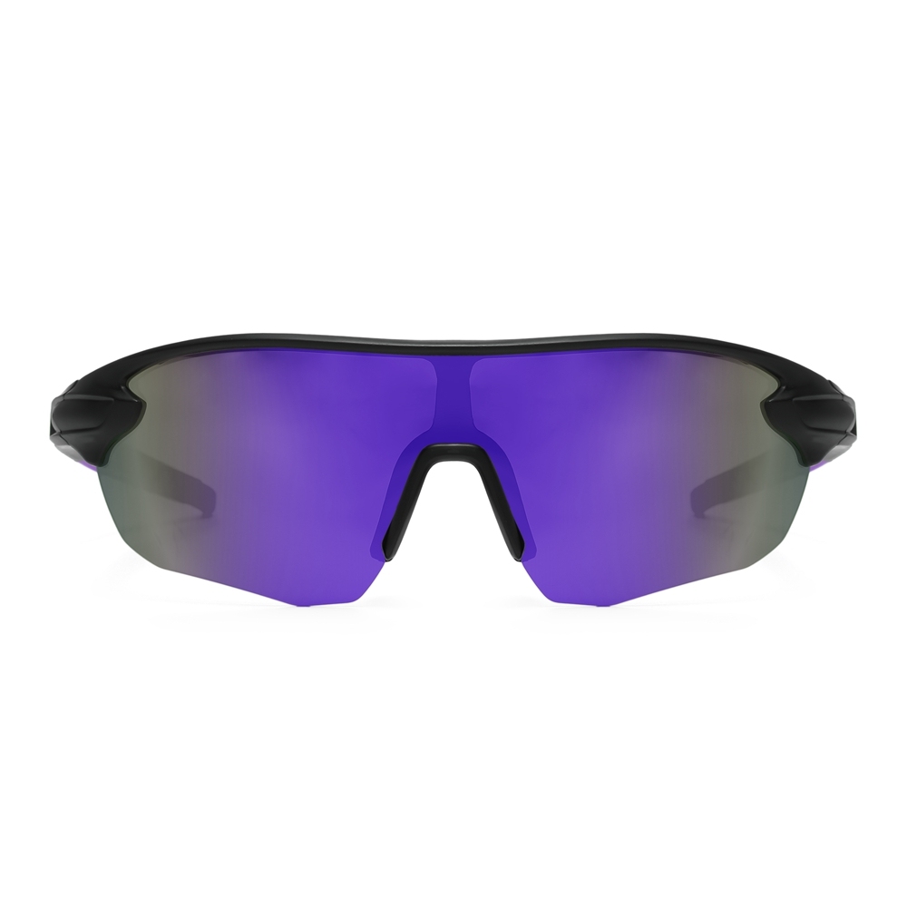 Wholesale Unisex One Piece Wrap Around Sports Sunglasses for Bikers with Adjustable Nose Pads Semi-rimless Shield Polarized Cycling Glasses Online