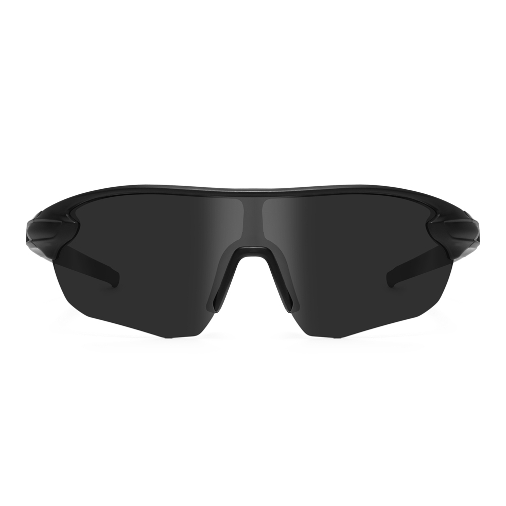Wholesale Unisex One Piece Wrap Around Sports Sunglasses for Bikers with Adjustable Nose Pads Semi-rimless Shield Polarized Cycling Glasses Online