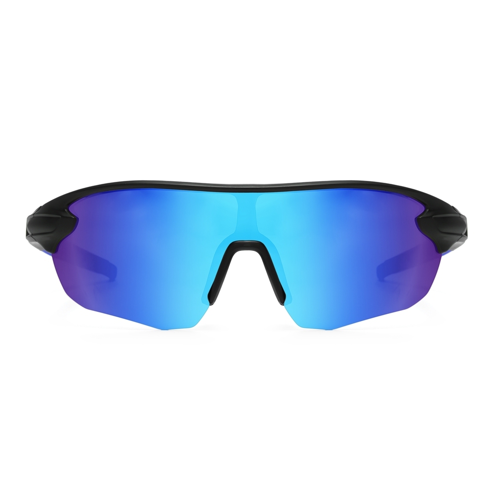 Wholesale Unisex One Piece Wrap Around Sports Sunglasses for Bikers with Adjustable Nose Pads Semi-rimless Shield Polarized Cycling Glasses Online