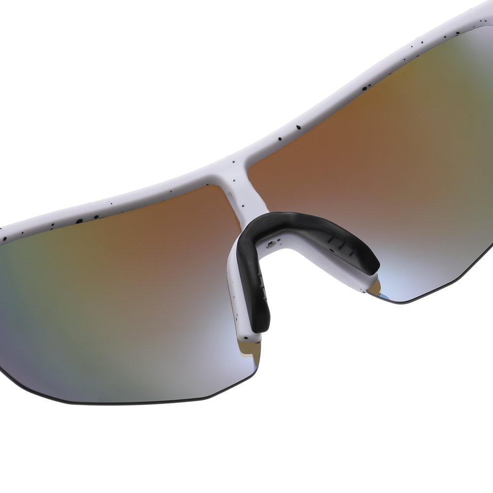 Wholesale Unisex One Piece Wrap Around Sports Sunglasses for Bikers with Adjustable Nose Pads Semi-rimless Shield Polarized Cycling Glasses Online
