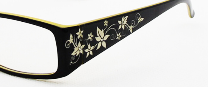 private label eyewear_Deep Laser Engraving flowers