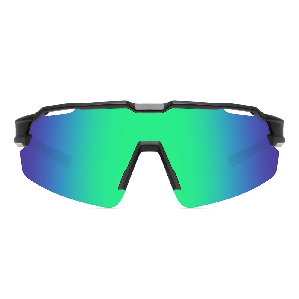 Custom Unisex One Piece Shield Sunglasses with Air Vents, Adjustable Nose Pads & RX Inserts for Cycling Glasses Polarized Sports Shades Bulk Order