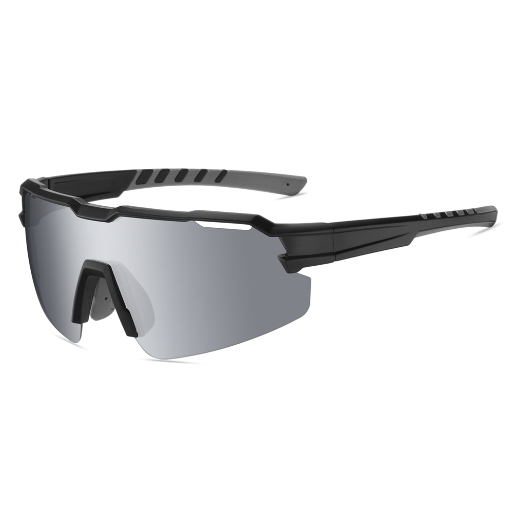 Custom Unisex One Piece Shield Sunglasses with Air Vents, Adjustable Nose Pads & RX Inserts for Cycling Glasses Polarized Sports Shades Bulk Order