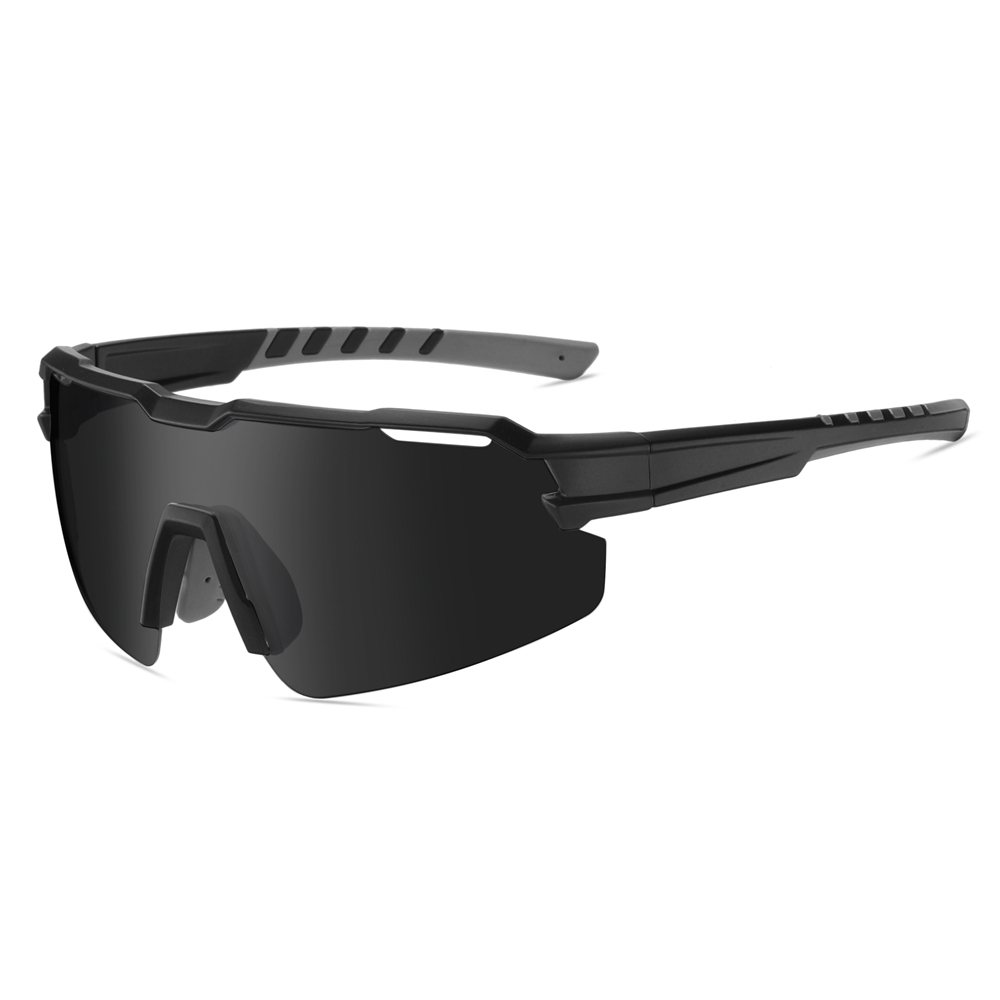 Custom Unisex One Piece Shield Sunglasses with Air Vents, Adjustable Nose Pads & RX Inserts for Cycling Glasses Polarized Sports Shades Bulk Order